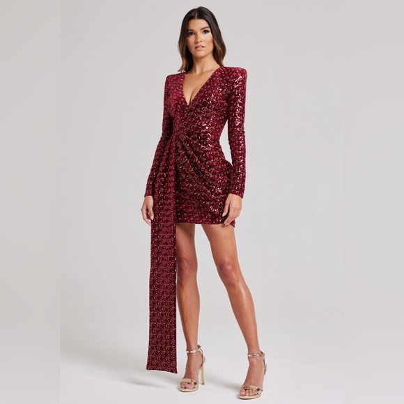 NADINE MERABI Dresses & Skirts - Size Medium “CHRISSY RED DRESS” by NADINE MERABI.